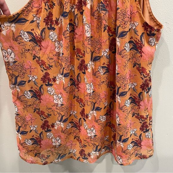 NWT Daytrip Floral Print Chiffon Tank Top - Size: XS - Picture 7 of 11
